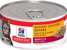 Load image into Gallery viewer, Hill&#39;s Science Diet Adult Savory Chicken Entree Canned Cat Food