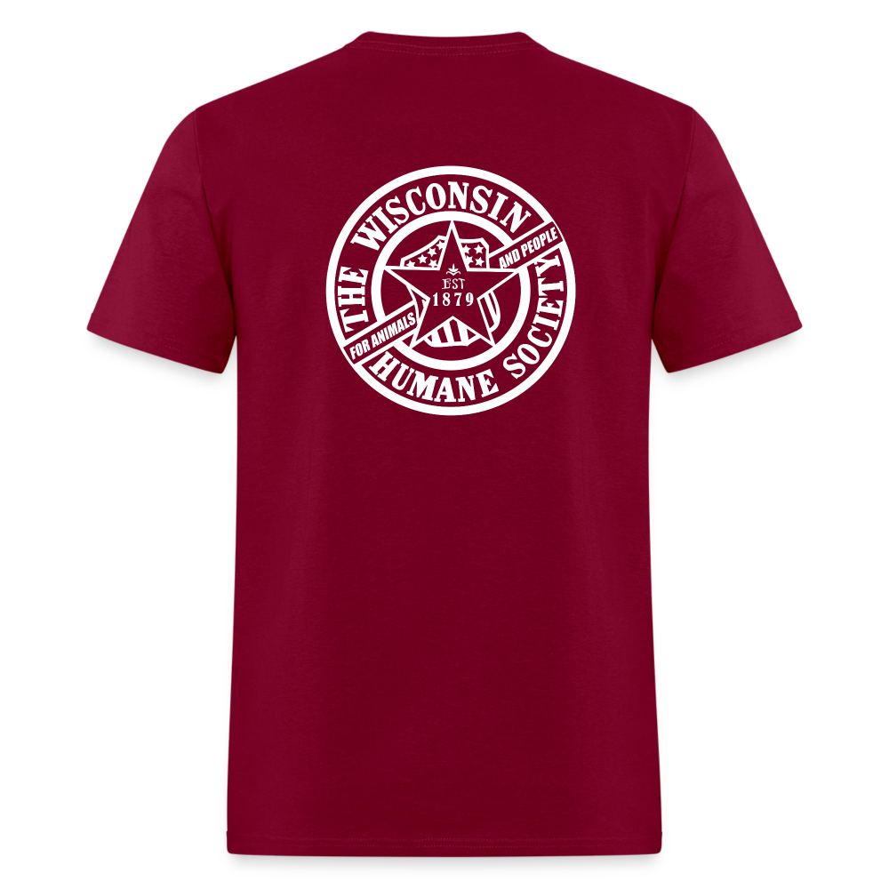 WHS 1879 Logo 2-Sided Classic T-Shirt - burgundy