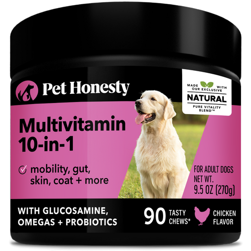 Pet Honesty Dog 10 in 1 Multivitamin Glucosamine Soft Chews, Chicken