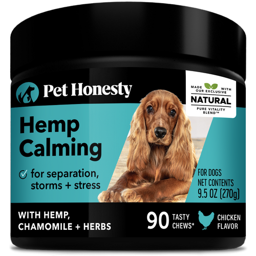 Pet Honesty Dog Hemp Calming Chews, Anxiety & Stress Relief, Chicken