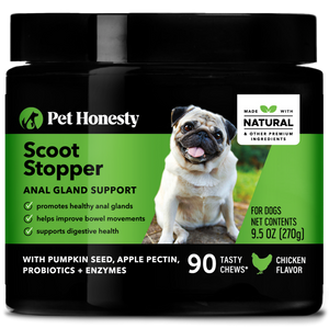 Pet Honesty Dog Scoot Stopper Anal Gland Support Soft Chews, Chicken