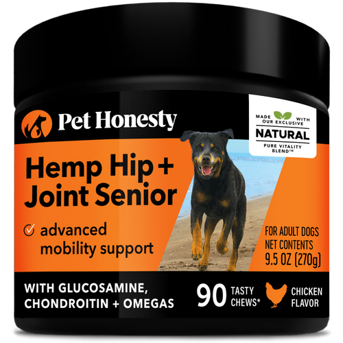 Pet Honesty Senior Dog Hemp Mobility Supplement Soft Chews, Chicken