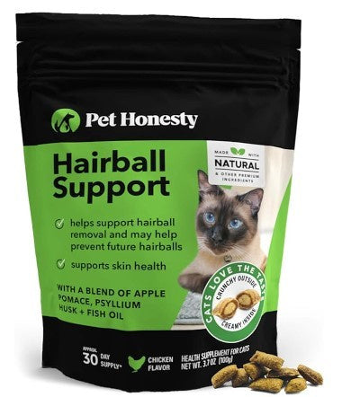 Pet Honesty Cat Hairball Support Remedy Supplements, Chicken