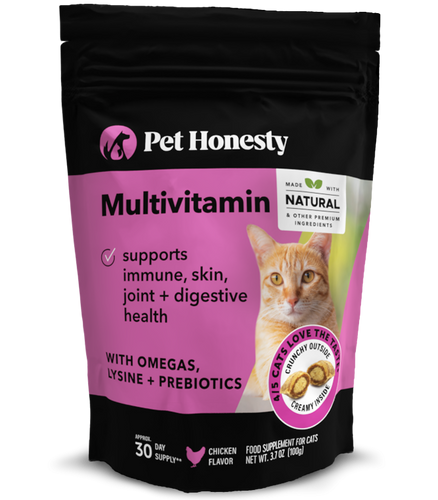 Pet Honesty Cat Multivitamin Immune Health Supplement Chews, Chicken