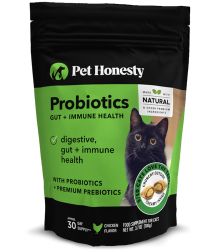 Pet Honesty Cat Probiotics Gut & Immune Health Dual Textured Chews