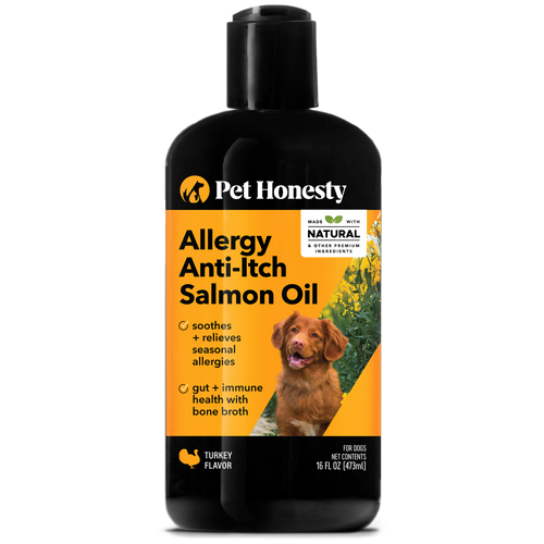 Pet Honesty Dog Allergy Anti-Itch Salmon Oil, Turkey