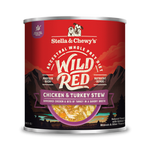 Load image into Gallery viewer, Stella &amp; Chewy&#39;s Wild Red Wet Dog Food Chicken &amp; Turkey Stew High Protein Recipe