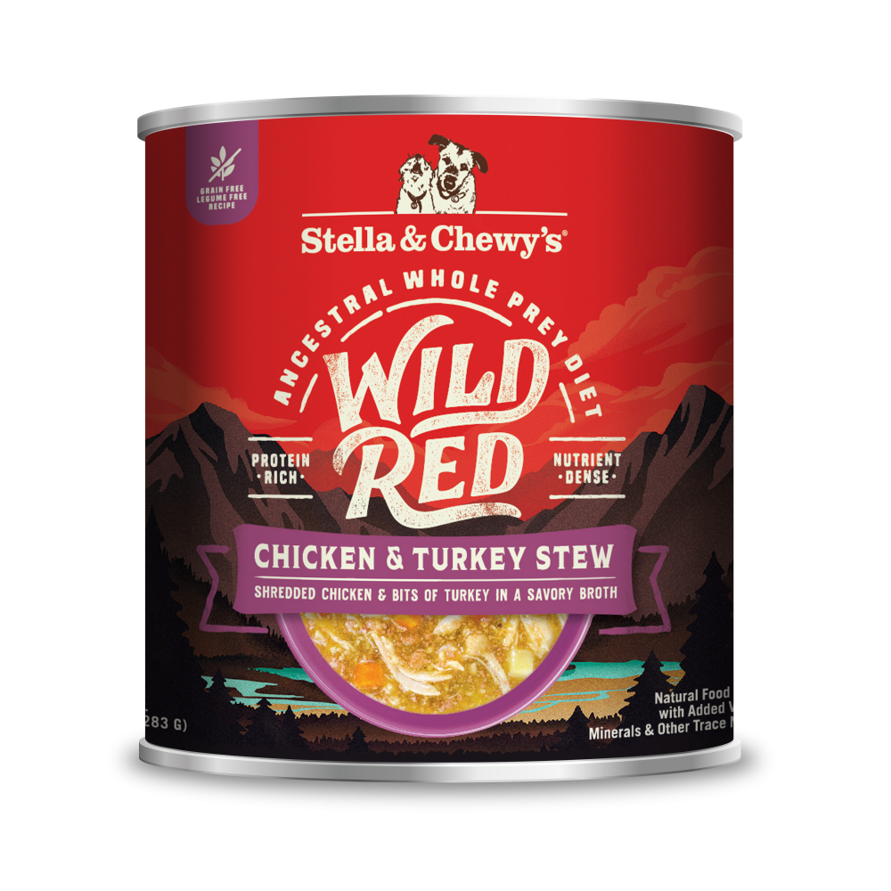 Stella & Chewy's Wild Red Wet Dog Food Chicken & Turkey Stew High Protein Recipe