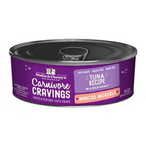 Stella & Chewys Carnivore Cravings Minced Morsels Wild Caught Tuna Recipe Cans