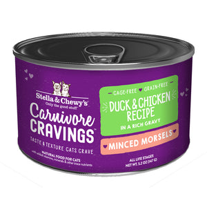 Stella & Chewys Carnivore Cravings Minced Morsels Cage Free Chicken and Duck Recipe Cans