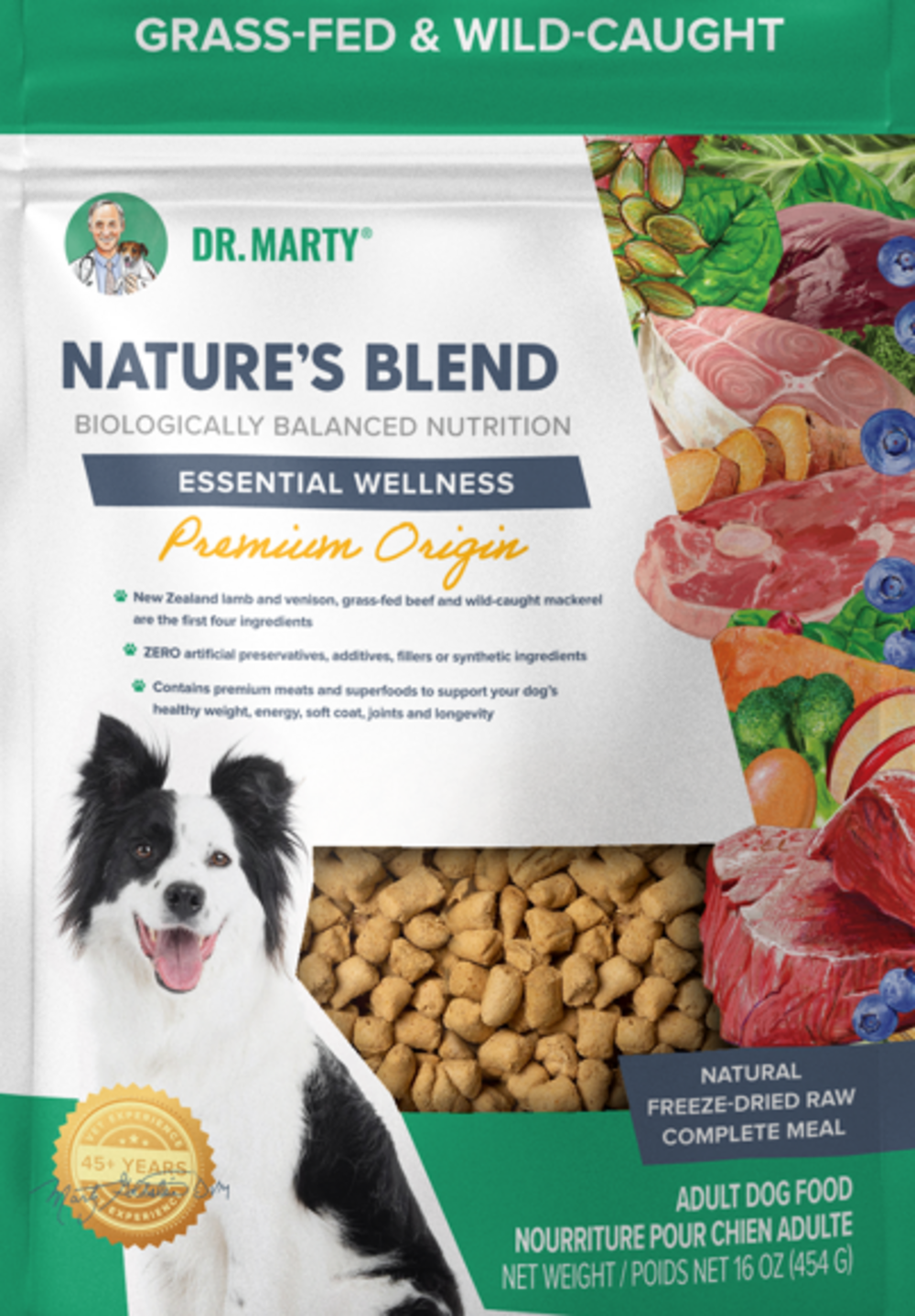 Dr Marty Freeze- Dried Dog Food Nature's Blend Premium Origin 48oz