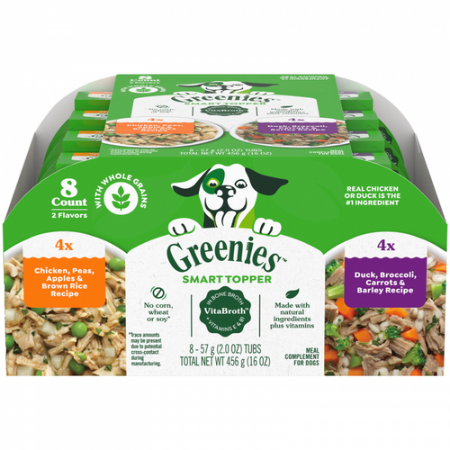 Greeinies Chicken and Duck Variety Pack of Dog Food