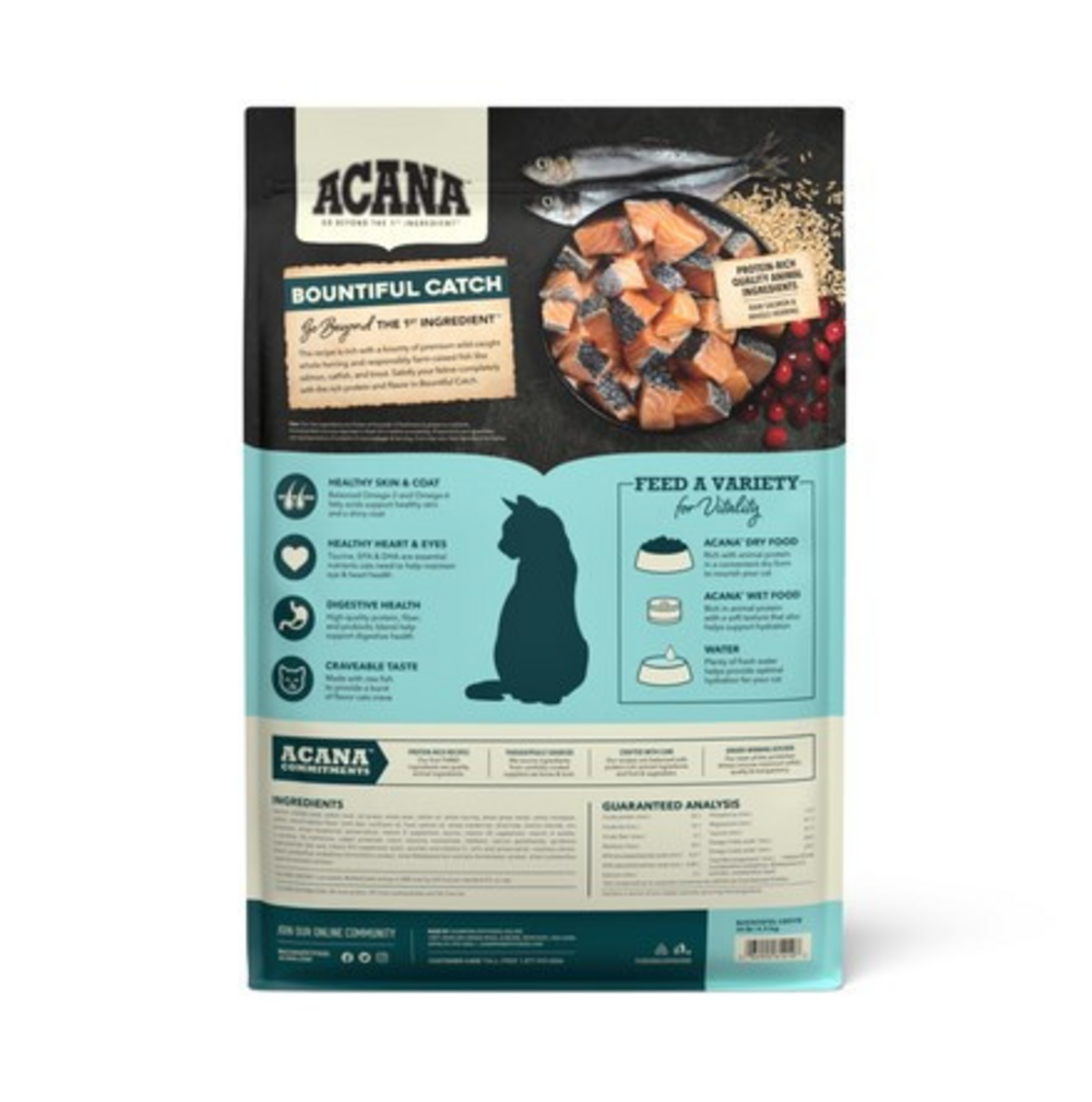 ACANA Bountiful Catch Dry Cat Food, 10 lbs