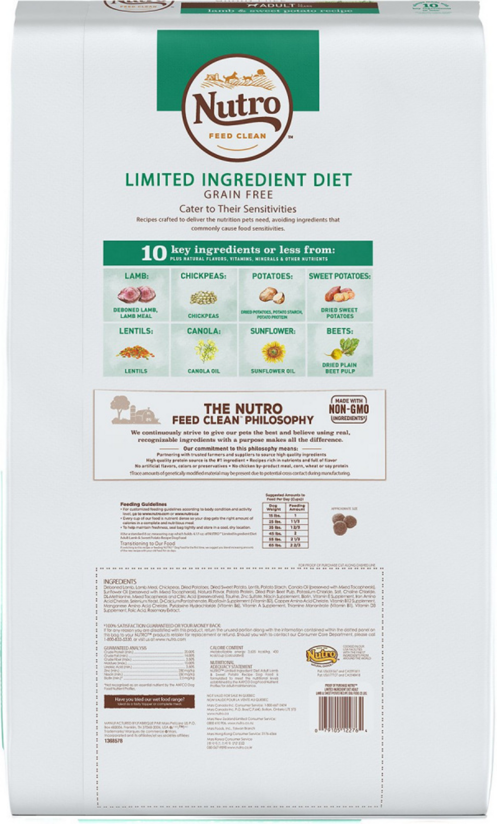 Nutro Limited Ingredient Diet Grain Free Adult Lamb and Sweet Potato D –  Wisconsin Humane Society