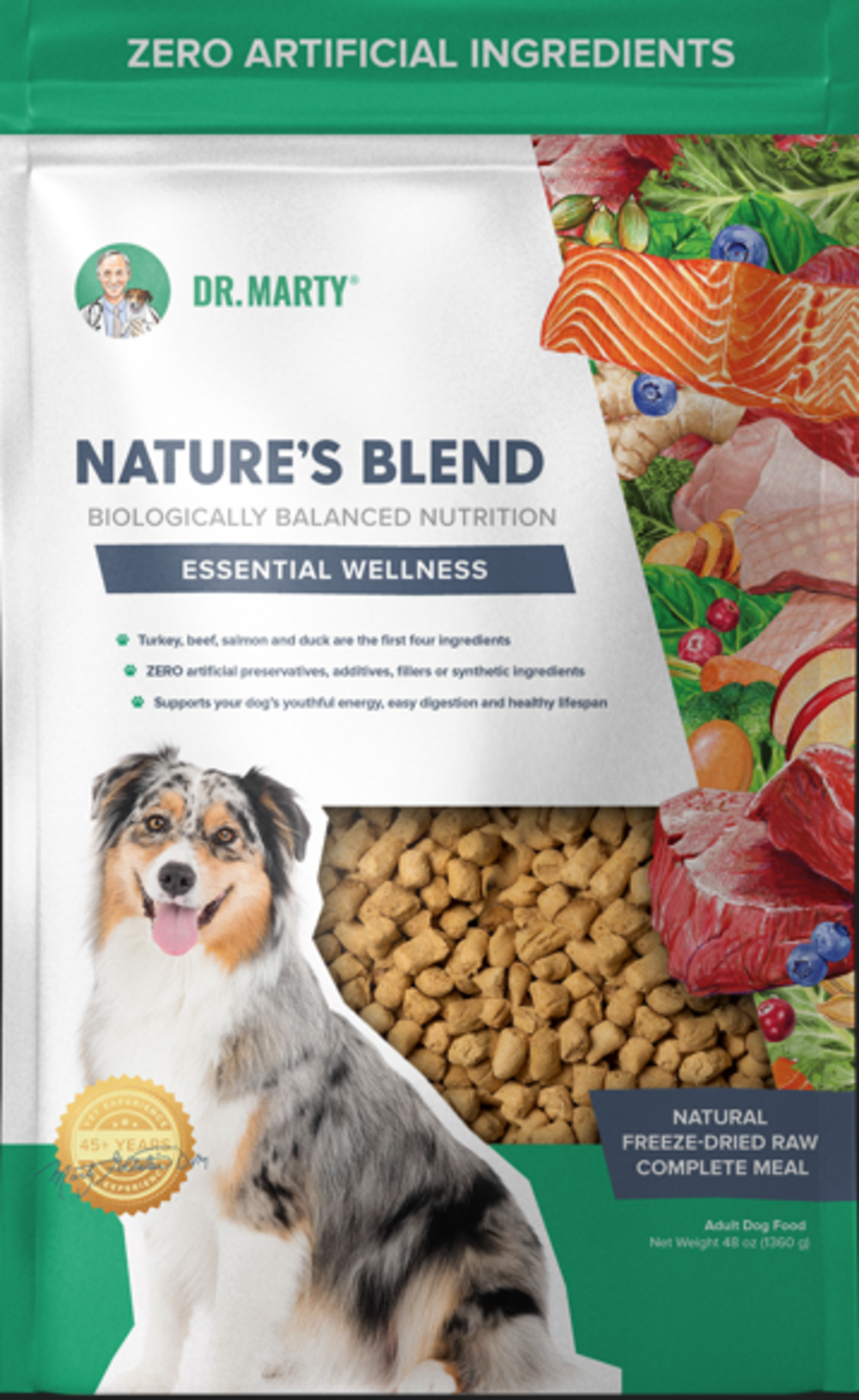 Dr. Marty Nature's Blend Essential Wellness Freeze Dried Dog Food 16oz