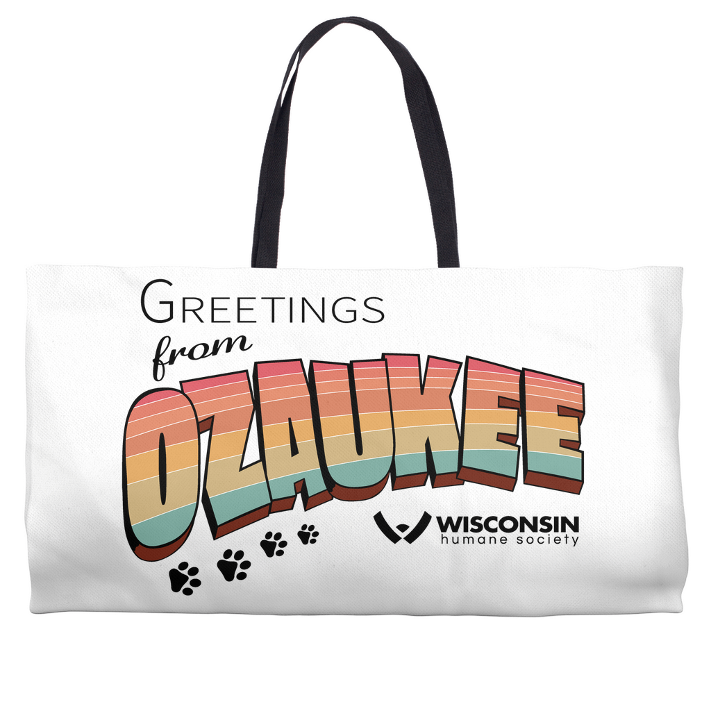 WHS "Greetings from Ozaukee" Weekender Totes - Wisconsin Humane Society