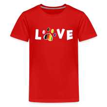 Load image into Gallery viewer, Pride Love Kids&#39; Premium T-Shirt - red