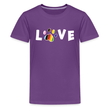 Load image into Gallery viewer, Pride Love Kids&#39; Premium T-Shirt - purple