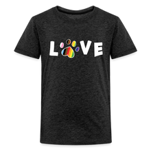Load image into Gallery viewer, Pride Love Kids&#39; Premium T-Shirt - charcoal grey