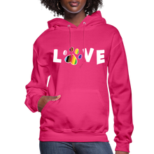 Load image into Gallery viewer, Pride Love Contoured Hoodie - fuchsia