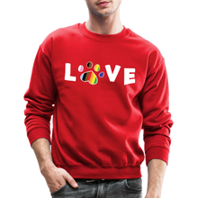Load image into Gallery viewer, Pride Love Crewneck Sweatshirt - red