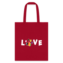 Load image into Gallery viewer, Pride Love Tote Bag - red
