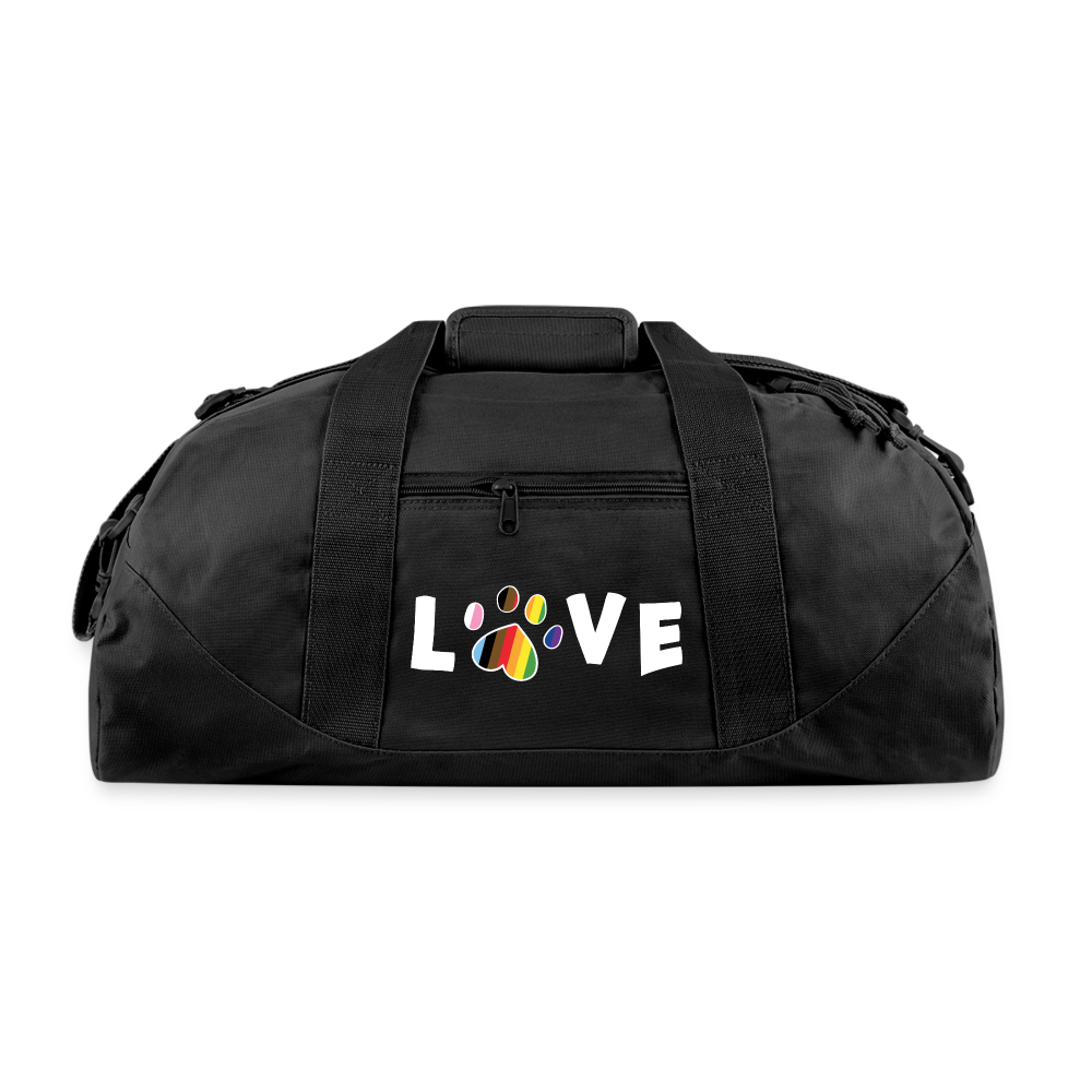 Pride Love Recycled Duffel Bag - black