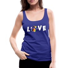 Load image into Gallery viewer, Pride Love Contoured Premium Tank Top - royal blue