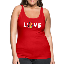 Load image into Gallery viewer, Pride Love Contoured Premium Tank Top - red