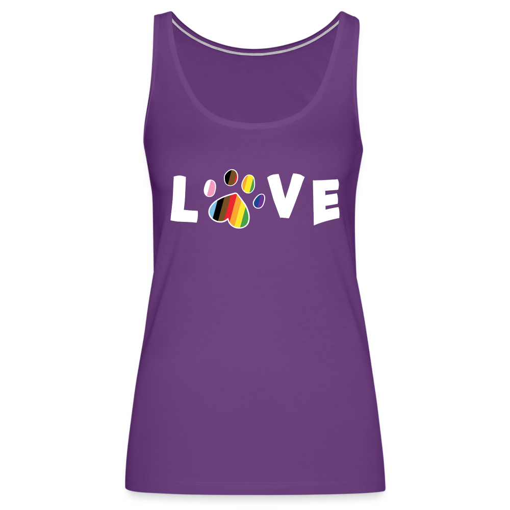 Pride Love Contoured Premium Tank Top - purple