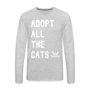 Adopt All the Cats Classic Premium Long Sleeve T-Shirt - heather gray