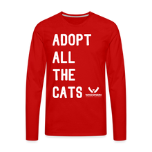 Load image into Gallery viewer, Adopt All the Cats Classic Premium Long Sleeve T-Shirt - red