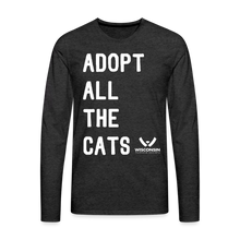 Load image into Gallery viewer, Adopt All the Cats Classic Premium Long Sleeve T-Shirt - charcoal grey