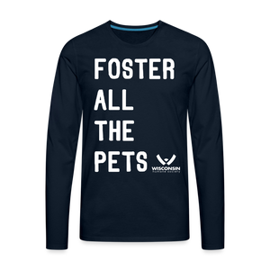 Foster All the Pets Classic Premium Long Sleeve T-Shirt - deep navy