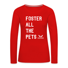 Load image into Gallery viewer, Foster All the Pets Contoured Premium Long Sleeve T-Shirt - red