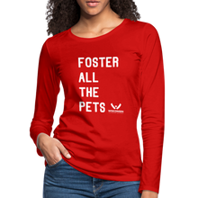 Load image into Gallery viewer, Foster All the Pets Contoured Premium Long Sleeve T-Shirt - red