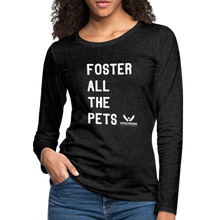 Load image into Gallery viewer, Foster All the Pets Contoured Premium Long Sleeve T-Shirt - charcoal grey