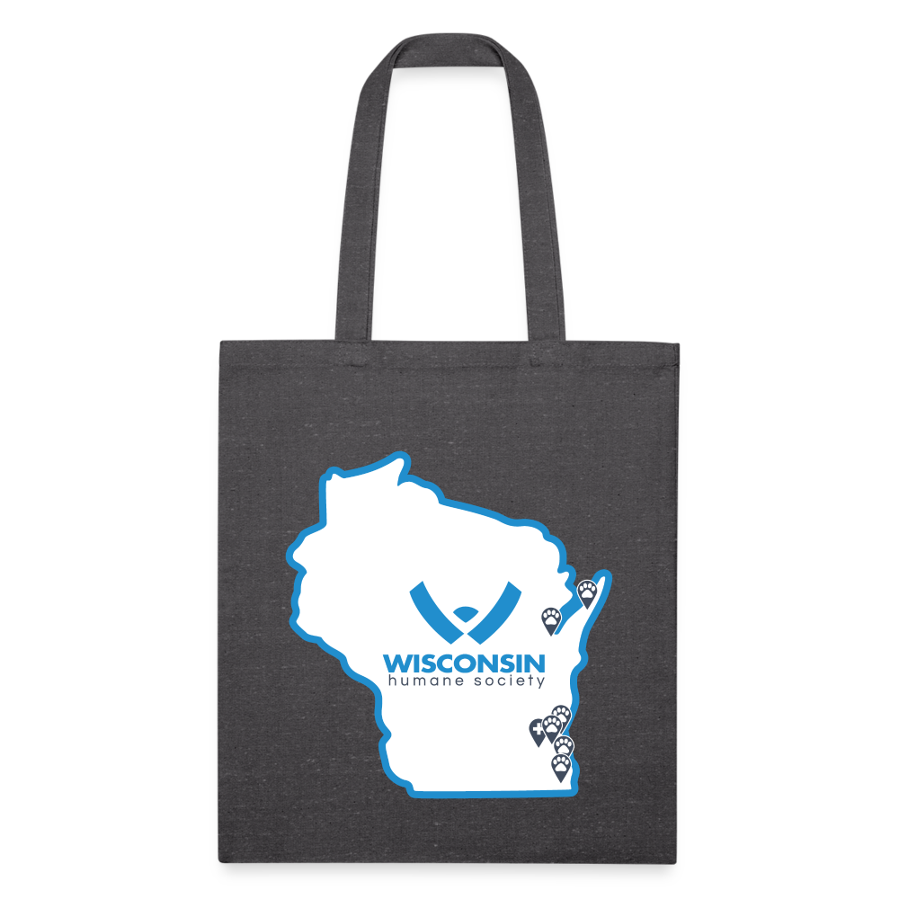 WHS State Logo Recycled Tote Bag Wisconsin Humane Society