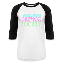 Load image into Gallery viewer, WHS 1987 Neon Logo Baseball T-Shirt - white/black