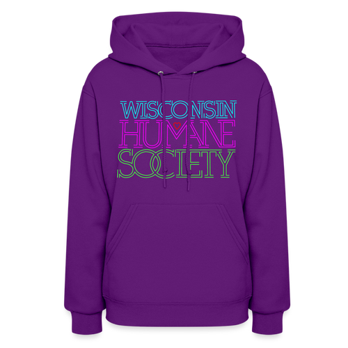 WHS 1987 Neon Logo Contoured Hoodie - purple