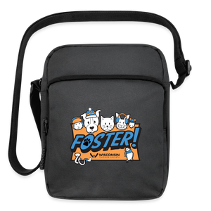 Foster Winter Logo Upright Crossbody Bag - charcoal grey