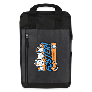 Foster Winter Logo Laptop Backpack - heather dark gray/black