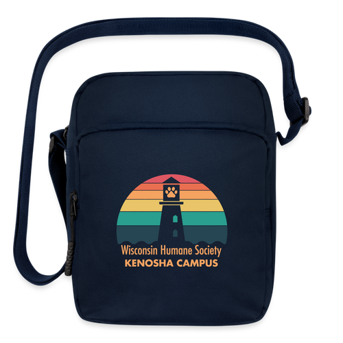WHS Kenosha Logo Upright Crossbody Bag - navy