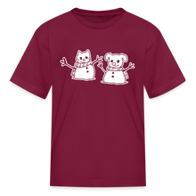 Load image into Gallery viewer, Snowfriends Kids&#39; T-Shirt - burgundy