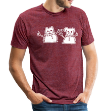 Load image into Gallery viewer, Snowfriends Tri-Blend T-Shirt - heather cranberry