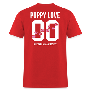 Pink Puppy Love Classic T-Shirt - red