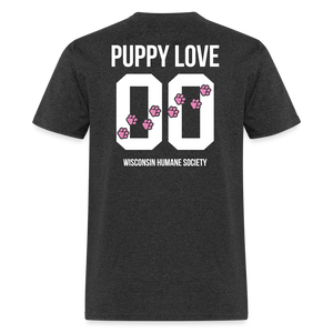 Pink Puppy Love Classic T-Shirt - heather black