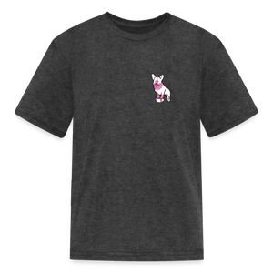 Pink Puppy Love Kids' T-Shirt - heather black