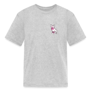 Pink Puppy Love Kids' T-Shirt - heather gray