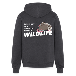 WHS Wildlife Bella + Canvas Unisex Full Zip Hoodie - charcoal grey